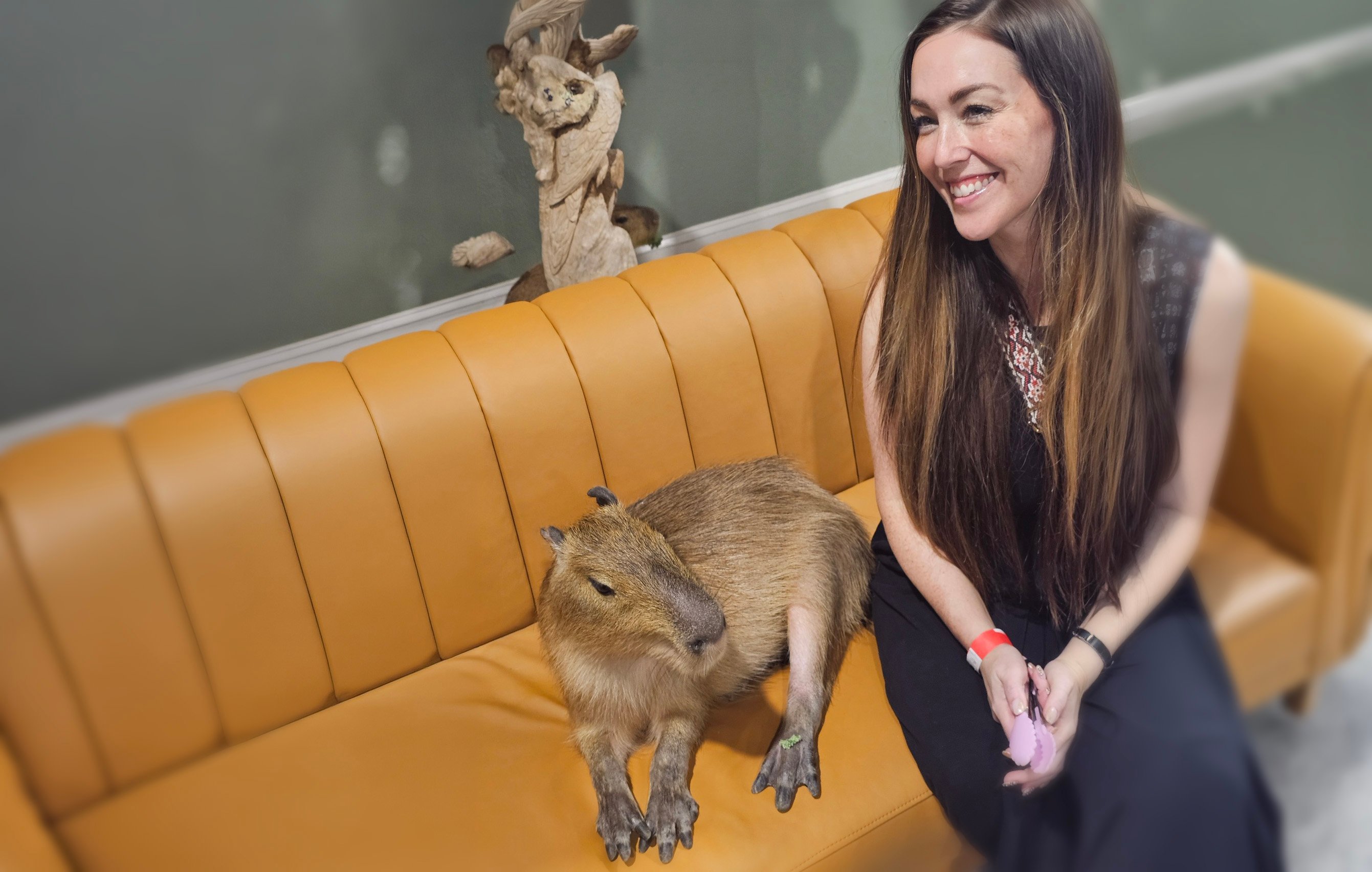 Carly with Capabara copy