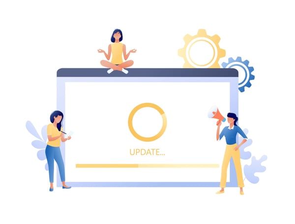 Illustration of Post-Go-Live Updating ERP System