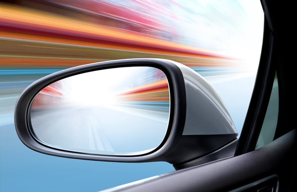 Business blind spots - rearview mirror