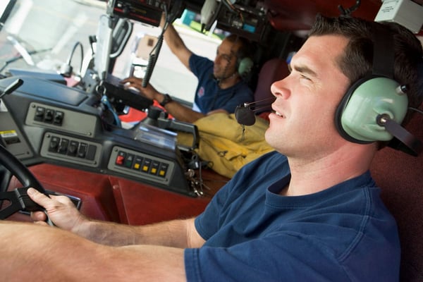 Firefighter at a fire department using the right RMS