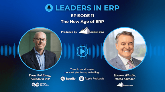 Leaders in ERP Social Graphic - Evan Goldberg, NetSuite (Youtube Banner)