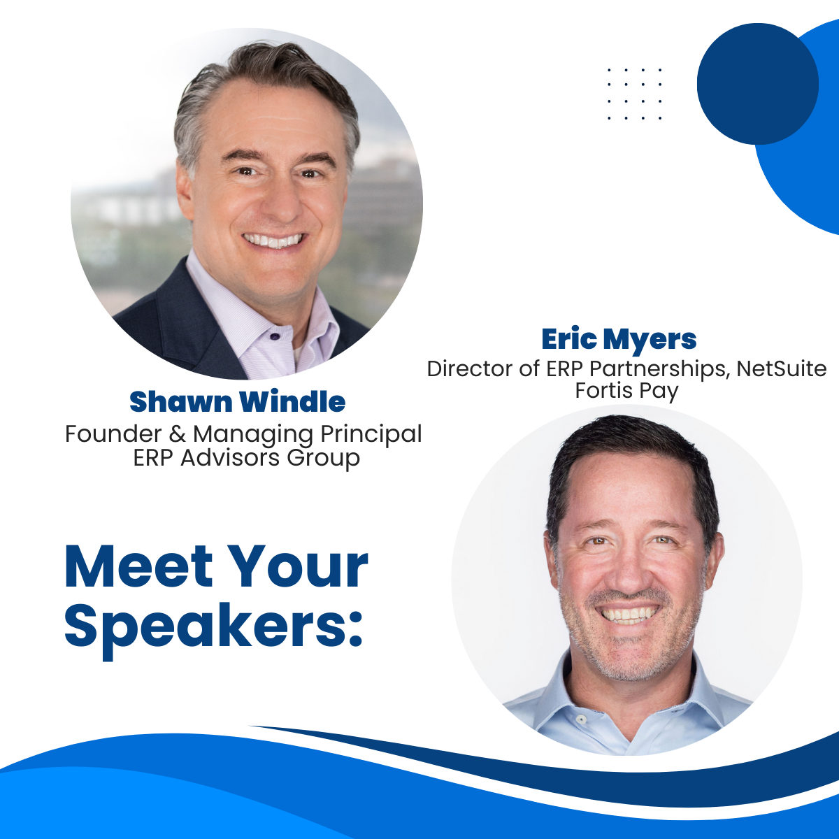 Meet Your Speakers EAG & Fortis
